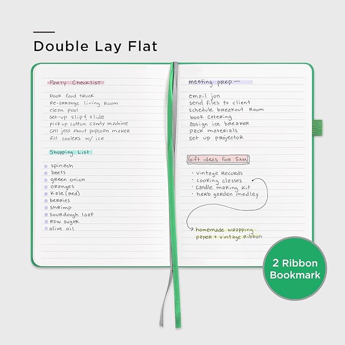 &And Per Se Lined Journal Notebook, 160 Pages, A5 5.7 x 8 inches College Ruled Thick Paper Notebook Journals for Writing, Hardcover Notebooks for Women Men Office School (1 Pack, Emerald)