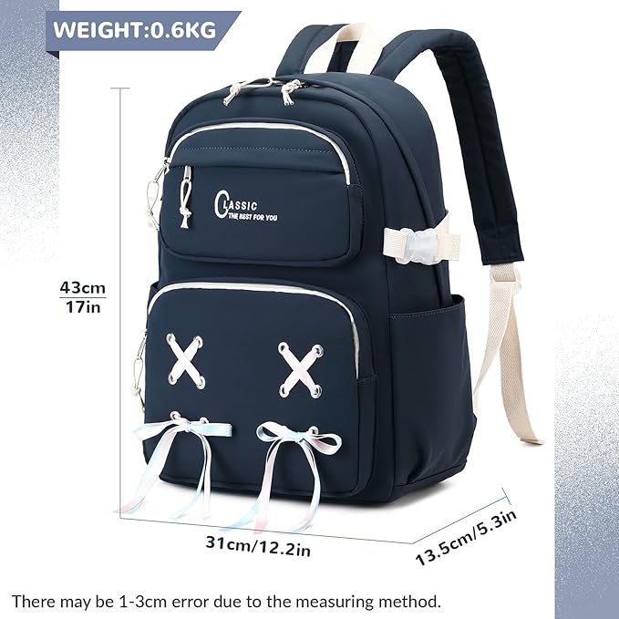 Casual School Bookbag Travel Backpack for Teen Girls
