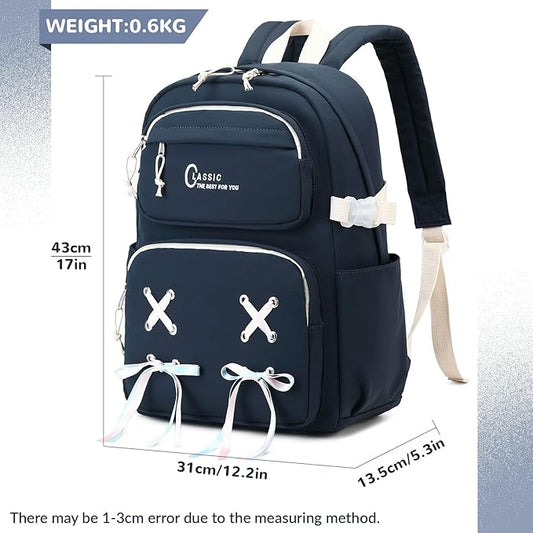 Casual School Bookbag Travel Backpack for Teen Girls