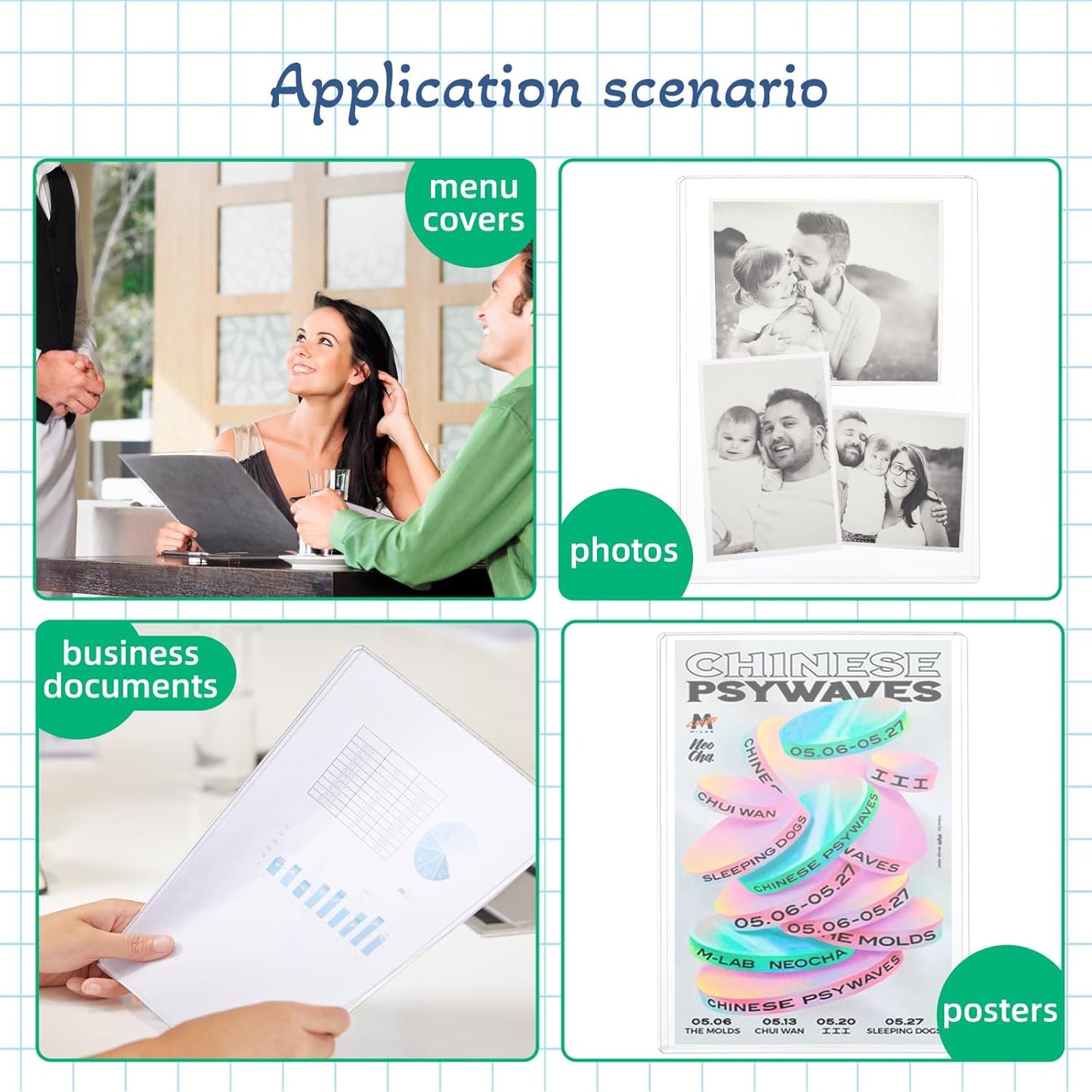 12 Pcs 8 1/2" x 11" Rigid Print Protectors - Clear Toploaders - Hard Plastic Document & Photo Sleeves - Birth Certificate Protector