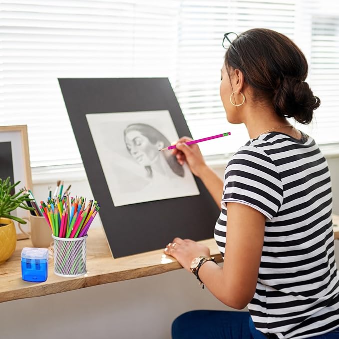 Yeaqee 120 Pcs #2 HB Pencils with 12 Pcs Pencil Sharpener Set, Number 2 Unsharpened Pencils with Eraser Bulk Colored Manual Pencil Sharpener for Kid Party Favor School Essential Supplies Kit