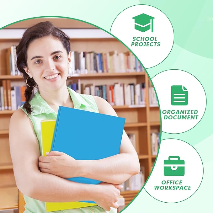 Two Pocket Folders, PANDRI 130 Pack Two Pocket Folders with Prongs, 2 Pocket 3 Prong Folders Designed for Office and Classroom, Letter Size, Assorted 5 Colors