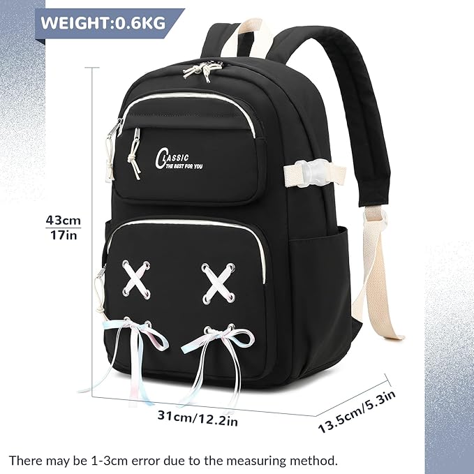 Casual School Bookbag Travel Backpack for Teen Girls