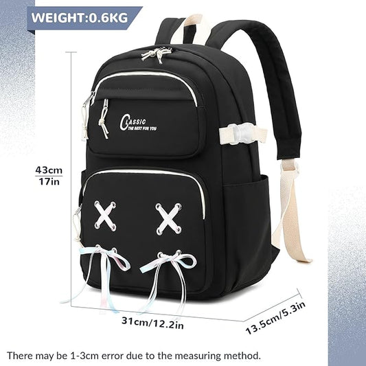 Casual School Bookbag Travel Backpack for Teen Girls