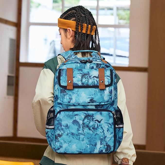 Kids Backpack - Lightweight 15” Backpack in Fun Prints for School, Travel, & Daycare, Ideal for Ages 4+, Roomy Interior, Durable & Water-Resistant Fabric, Back to School Book Bags