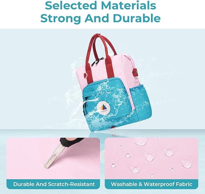 CLUCI Toddler Backpack, Multi Color, Unisex, 11 x 4.5 x 13 Inch, 1 Liter, Preschool Kindergarten School & Travel Backpack