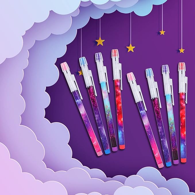 Kolewo4ever Galaxy 48-Piece Multicolor Space Theme Pencils, 0.5mm, Medium Point, Retractable, Non-Sharpening, Comfort Grip, Perfect for School, Home, Office, Gifting, Party Favors