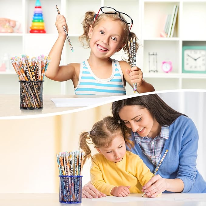 Ragnhild 200 Pcs Retro Motivational Pencils, Inspirational School Pencils for Classroom, Cute Wood Graphite Pencils with Encouraging Sayings, Back to School Supplies for Kids & Teachers