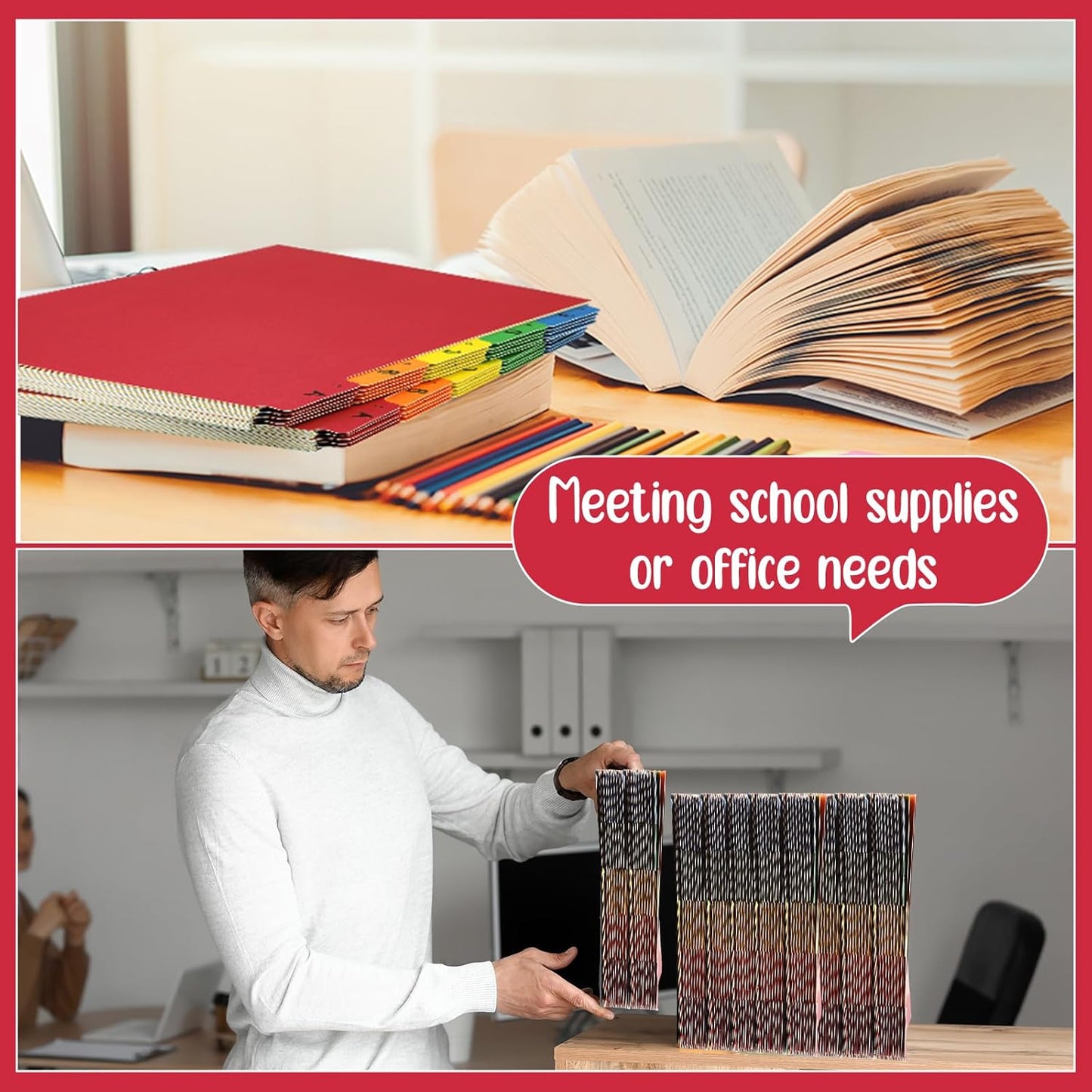 2 Set 50 Pcs Alphabet File Dividers Top Tab File Guides Set, Heavyweight A-z Letter Size Filing Cabinet Dividers 1/5 Cut Tab Desk Organizer for Work School Office