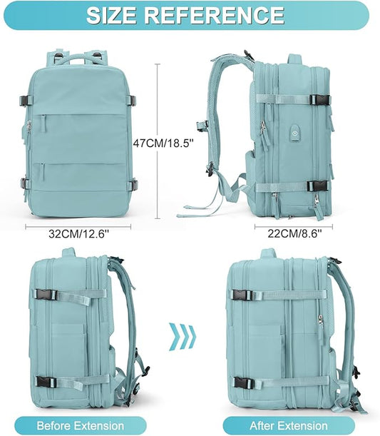 Casual Backpack Traveling Backpack, A-blue, Expandable, Travel Backpacks