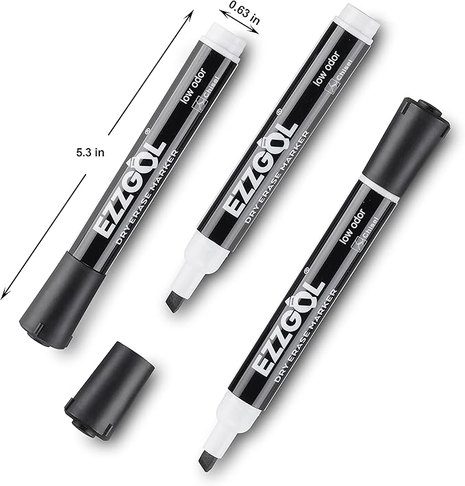 Dry Erase Markers Bulk, 72 Pack Black Low Odor Whiteboard Markers