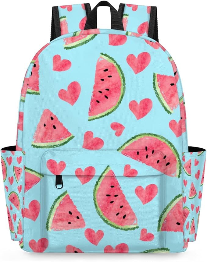 Beach Watermelon Kids Backpack for Boys Girls Summer Fruit Preschool Toddler Backpack Kindergarten Nursery Bookbag Travel Children Lightweight School Bag