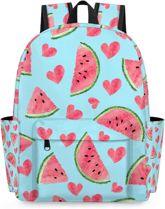 Beach Watermelon Kids Backpack for Boys Girls Summer Fruit Preschool Toddler Backpack Kindergarten Nursery Bookbag Travel Children Lightweight School Bag