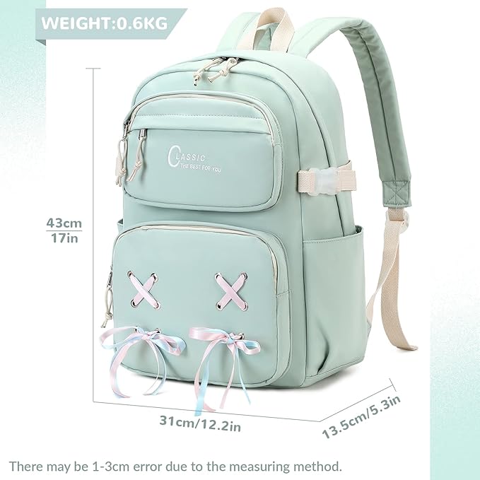 Casual School Bookbag Travel Backpack for Teen Girls