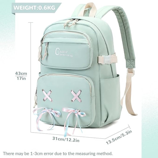 Casual School Bookbag Travel Backpack for Teen Girls