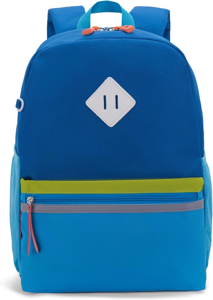 HawLander Little Kids Backpack for Boys Toddler School Bag Fits 3 to 6 years old, 15 inch, Blue