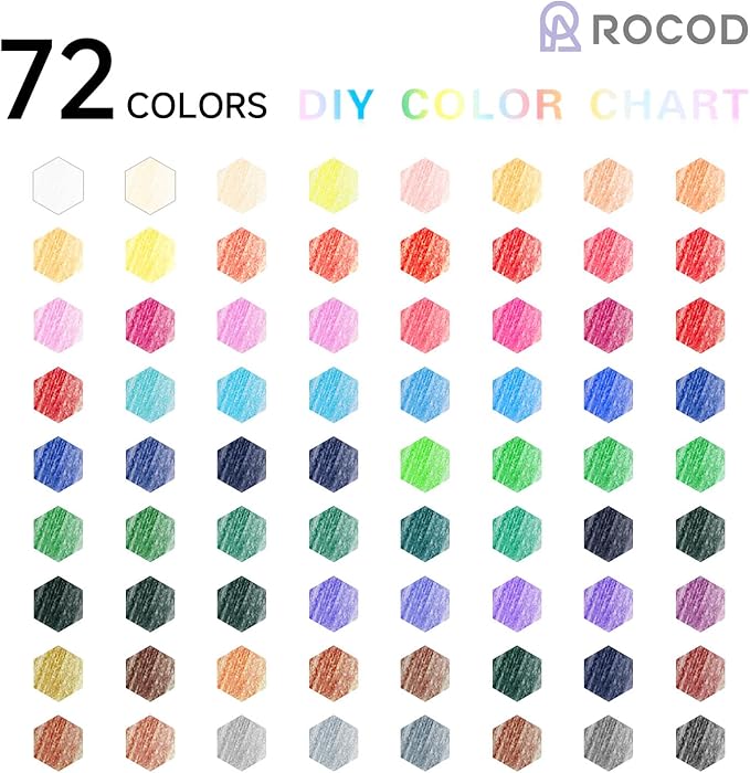 Colored Pencils for Adult Coloring Books, 72 Color Pencil Set, Soft Core Coloring Pencils, Colour Drawing Pencil Set with Sharpener for Adult Artist Coloring, Drawing, Sketching