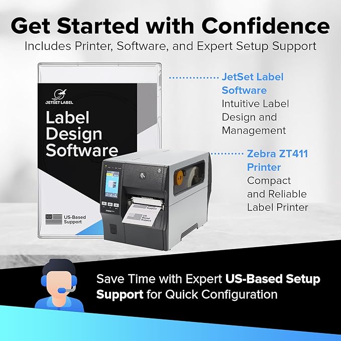 Zebra ZT411 203 DPI | Thermal Transfer & Direct Thermal | ZT41142-T010000Z Industrial Printer | Width 4 Inches Features Serial, USB, Ethernet & Bluetooth Connectivity