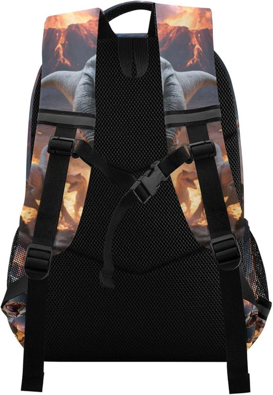 Dinosaurs Roar Backpack for Boys Girls Elementary School Bag Kids Bookbag Travel Rucksack