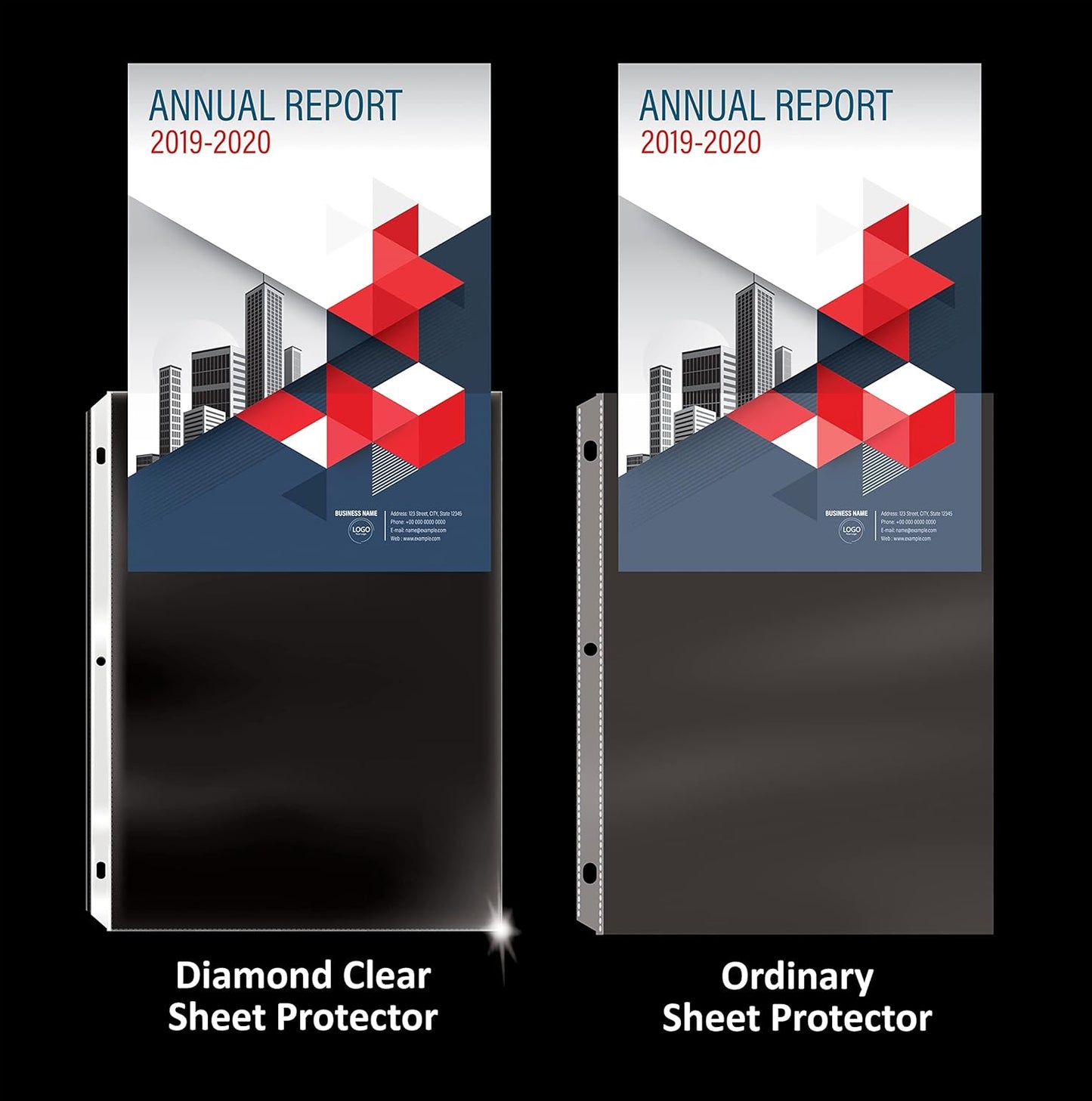 GOLD SEAL 50 Count Diamond Clear Sheet Protectors, Anti Glare Coating, Standard Durable Weight, 8.5 x 11, Topload, 50 Pack