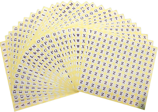 Small Alphabet Stickers, Letter Stickers, 26 Sheets A to Z Alphabet Sticker, Round Paper Self-Adhesive Peel and Stick Letter Labels