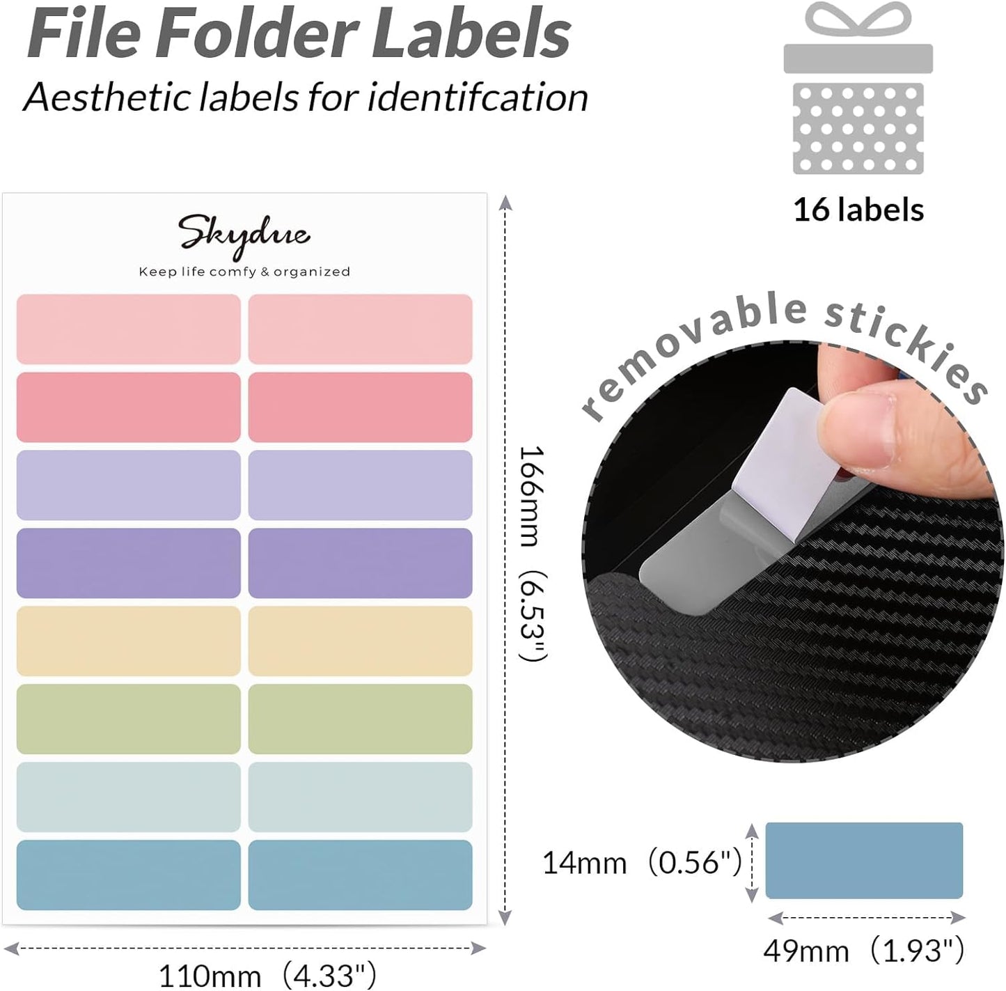 SKYDUE Expanding File Folder with 7 Pockets, Accordion File Organizer, Folders for Documents,Portable Receipt Paper Organizer,Letter Size Filing Folder School Office Supplies,Black