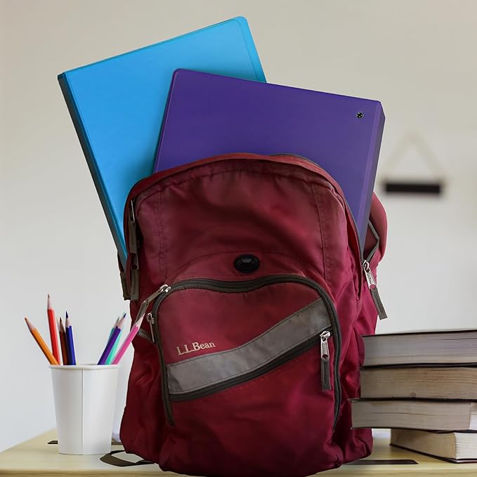 Samsill Plant-Based 2 Inch Durable Round Ring, Made in USA, View Binder, Eco-Friendly, USDA Certified Biobased, Purple