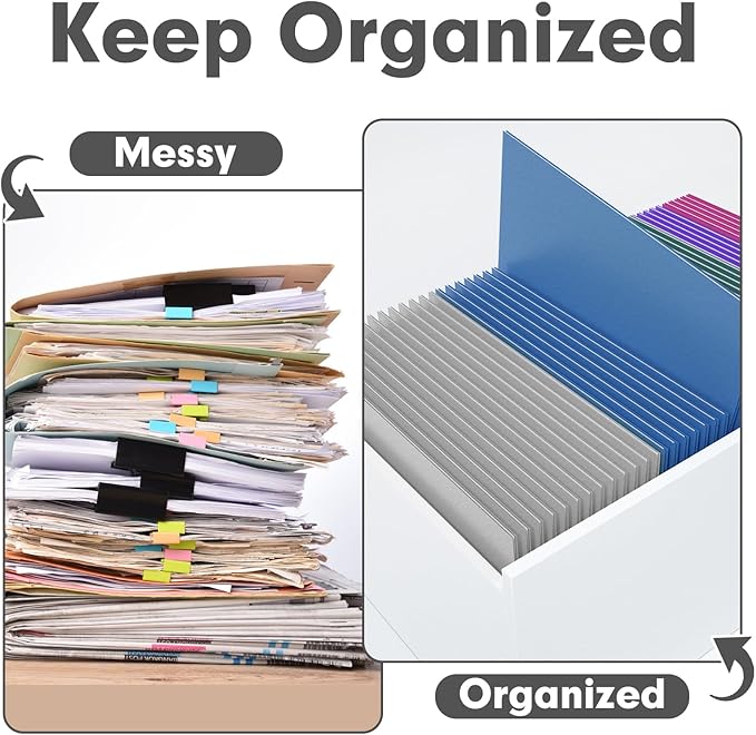 Two Pocket Folders, PANDRI 50 Pack 2 Pocket Folders, Letter Size Paper File Folder for School Office Home Business, Assorted 5 Colors