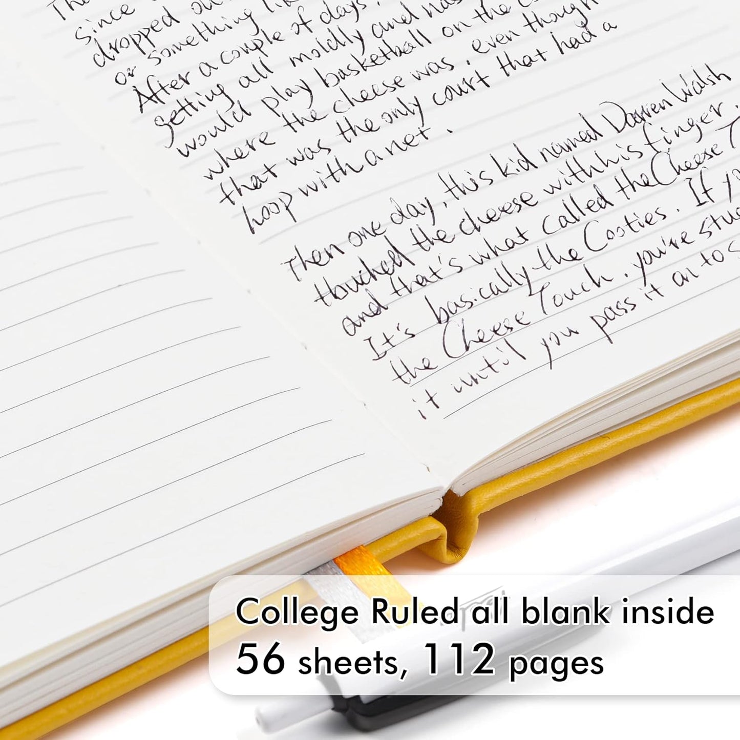 feela 3 Pack Pocket Notebook Journals with 3 Black Pens, A6 Mini Cute Small Journal Notebook Bulk Hardcover College Ruled Notepad with Pen Holder for Office School Supplies, 3.5”x 5.5”, Yellow