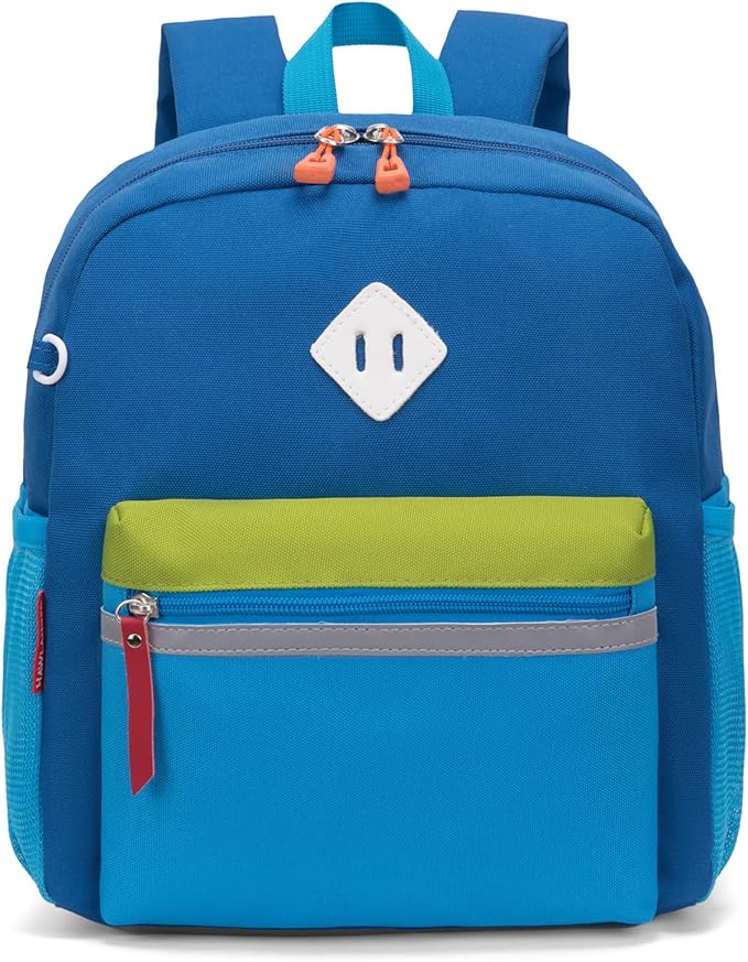 HawLander Little Kids Backpack for Boys Toddler School Bag Fits 3 to 6 years old, 12 inch, Blue