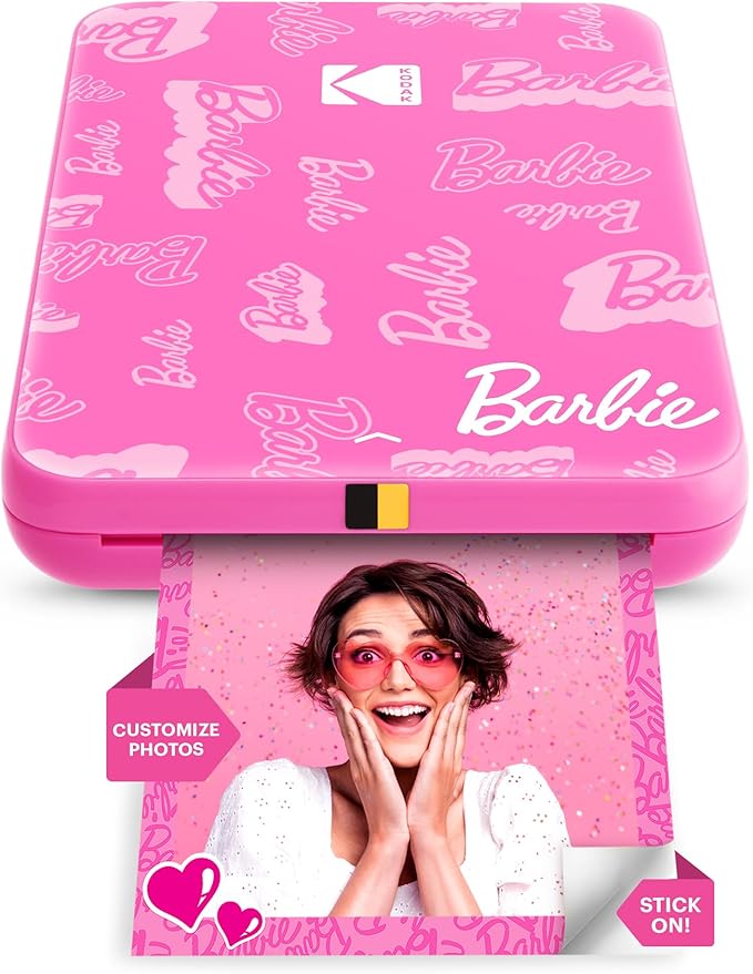 KODAK x Barbie Instant Smartphone Barbie Photo Printer - Portable, Color, Wireless - Zink 2x3” Sticky-Back Photos - Print from iOS & Android Devices with Fun Editing App -Signature Style