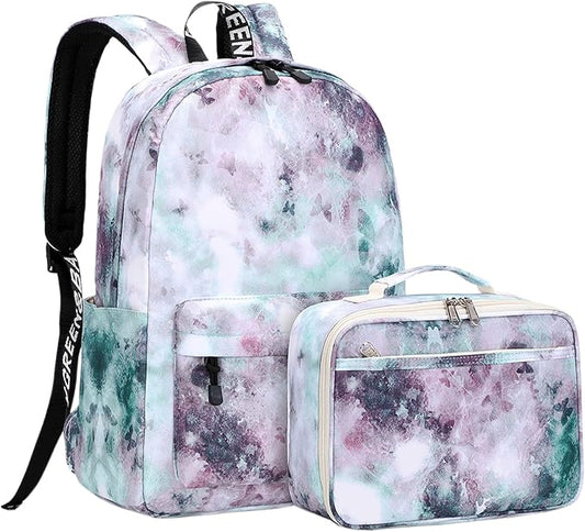 Lohol Galaxy Backpack for School Travel, Lightweight BookBag for Girls Kids