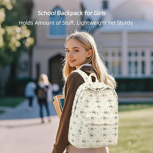 School Backpack for Teens Large Corduroy Bookbag Lightweight 15.6 inch Laptop Bag for Girls Women Casual High School College