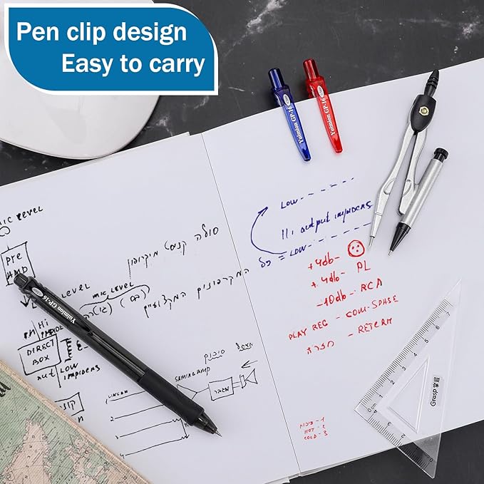 Gel Pens, 8 Pack Retractable Gel Ink Rollerball Pens Fine Point (0.5mm) for Smooth Writing, Black Red Blue Ink, for Women Men Journaling, School and Office Supplies