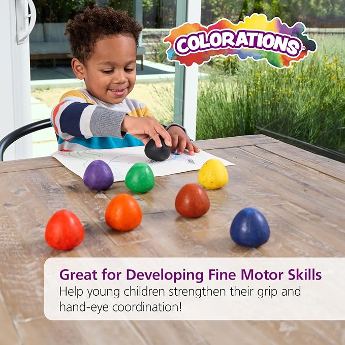 Colorations Chubby Crayon Eggs â€“ Set of 8 (Item # CHUBEGG)