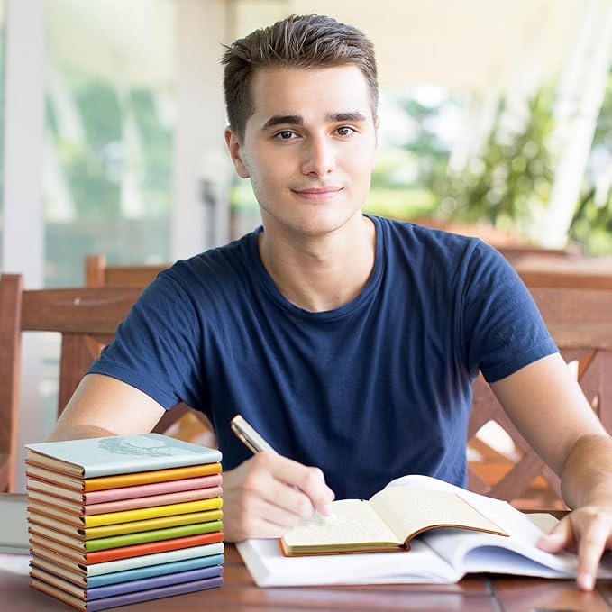 TaoBary 36 Pcs A6 PU Leather Journals Notebook Bulk Colorful Tree Life Lined Journal Soft Leather Cover Ruled Writing Notebook for Writing Office School Home Business 128 Pages (Fresh Color)