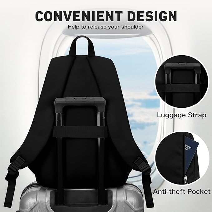 School Laptop Backpack for Girls Boys: Casual Middle High School Backpacks 15.6 Inch College Bookbag with USB Charging Port Waterproof Travel Back Pack Cute Work Book Bag for Teens Students Women Men