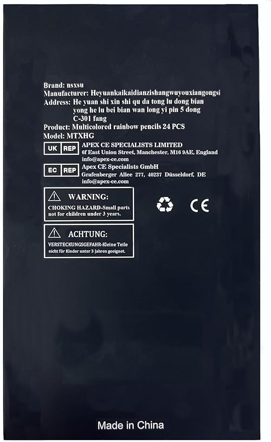 nsxsu 24 Pieces Rainbow Pencils, Jumbo Colored Pencils for Adults, Multicolored Pencils for Art Drawing, Coloring, Sketching