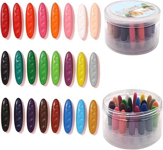 peanut crayons - washable crayons for toddlers 1-3 & kids ages 4-8, safe & non-toxic toddler crayon，perfect for creative play (24)