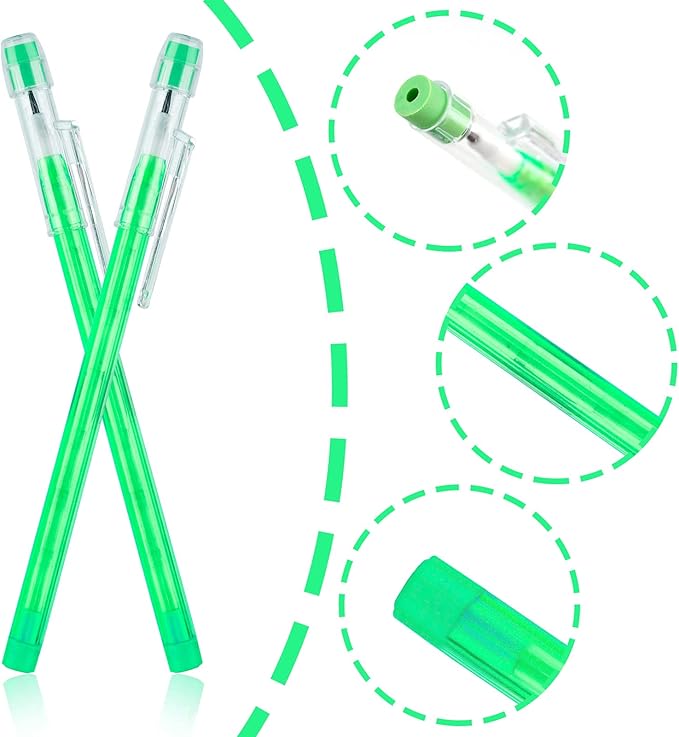 Kolewo4ever 36pcs HB Translucent Pencil Multipoint Pencil Multicolor Non Sharpening Stackable Pencils Pop Up Plastic Pencil with Eraser Top for Kids, Students, Teachers, Office Staff