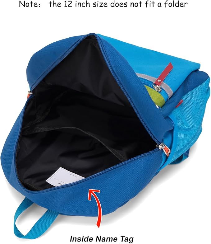 HawLander Little Kids Backpack for Boys Toddler School Bag Fits 3 to 6 years old, 12 inch, Blue