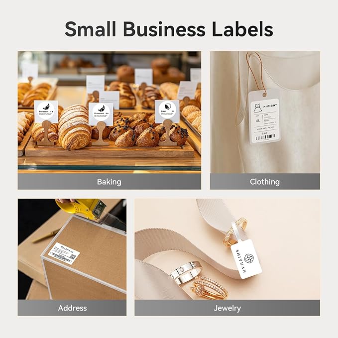 NIIMBOT B21 Label Maker Machine with Tape 2Inch Portable Sticker Printer Thermal Labeler for Jar Price Address Label for Business Home Office Organization, Black