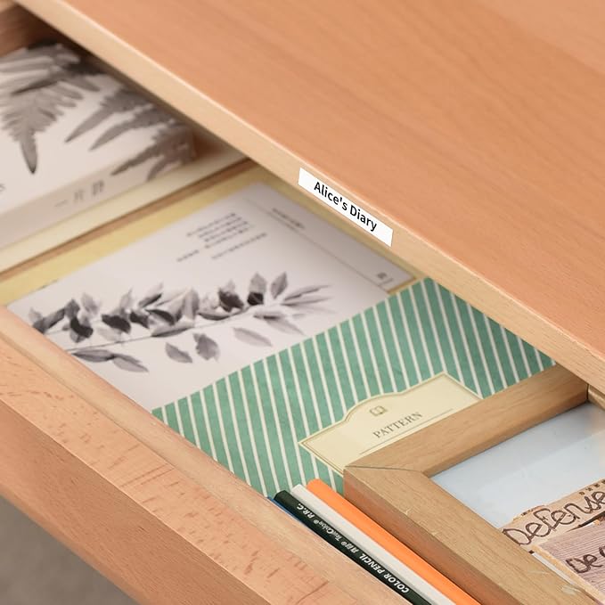 6-Pack Compatible Dymo 1/4 Inch 43613 D1 Label Tape Black on White 6mm Label Maker Refills S0720780 for DYMO LabelManager 160 280 360D 420P 450, 1/4 in x 23 Ft