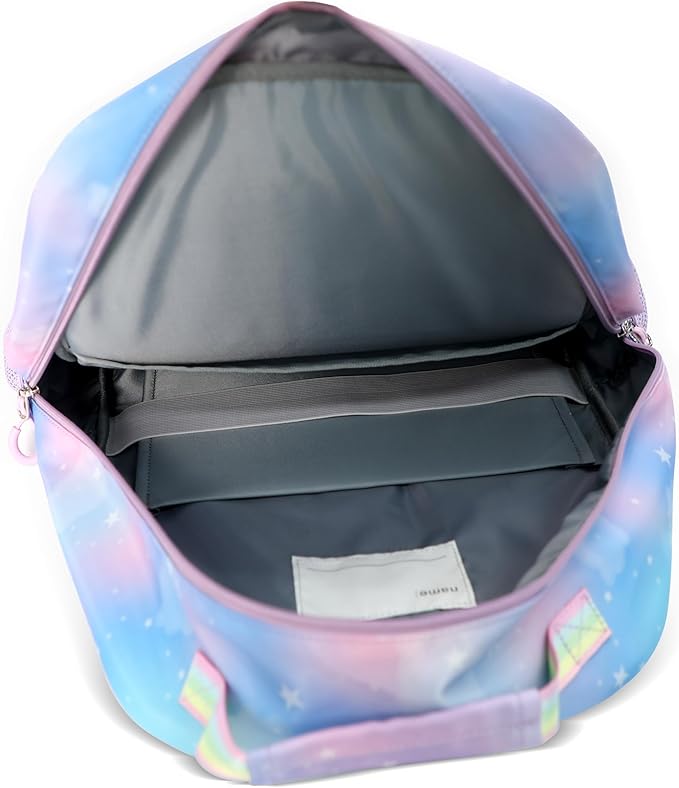 Kids Backpack - Lightweight 15” Backpack in Fun Prints for School, Travel, & Daycare, Ideal for Ages 4+, Roomy Interior, Durable & Water-Resistant Fabric, Back to School Book Bags(Rainbows)