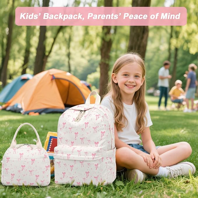 School Backpack for Teens Large Corduroy Bookbag Lightweight 15.6 inch Laptop Bag for Girls Women Casual High School College