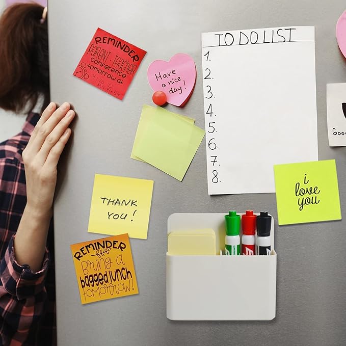 Magnetic Dry Erase Marker Holder, Strong Magnetic Back, Marker Holder for Whiteboard and Fridge, School, Office, Home (White)