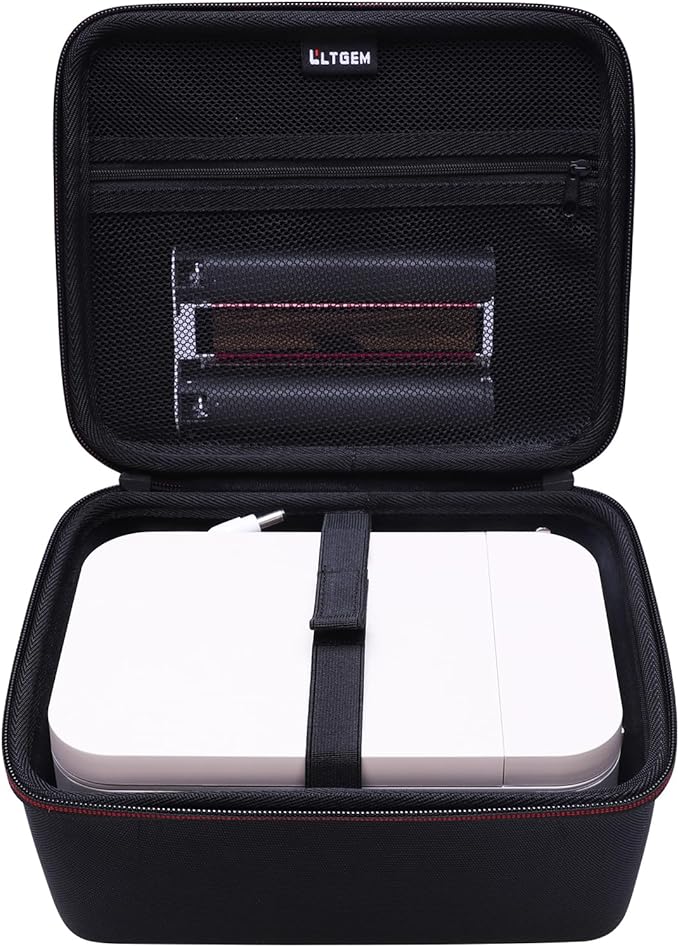 LTGEM Case Compatible with Liene M100 4x6 Photo Printer/HPRT CP4100 4x6 Photo Printer and Photo Paper, Black(Case Only)