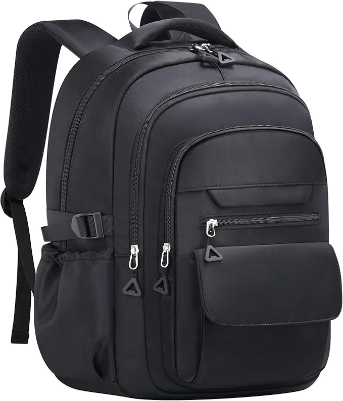 Cute Backpack for School Teen Girls Black Bookbag Aesthetic Womens Travel Book Bags for School Kids Student Back Packs