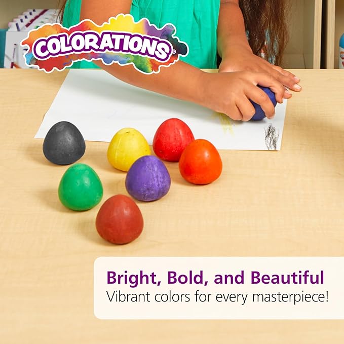 Colorations Chubby Crayon Eggs â€“ Set of 8 (Item # CHUBEGG)