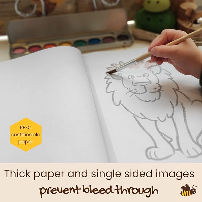 Honeysticks My First Coloring Book for Toddlers 1-3, Large Cute and Simple Images, 40 Pages, Fun and Educational Preschool Coloring Book for Kids Ages 2-4